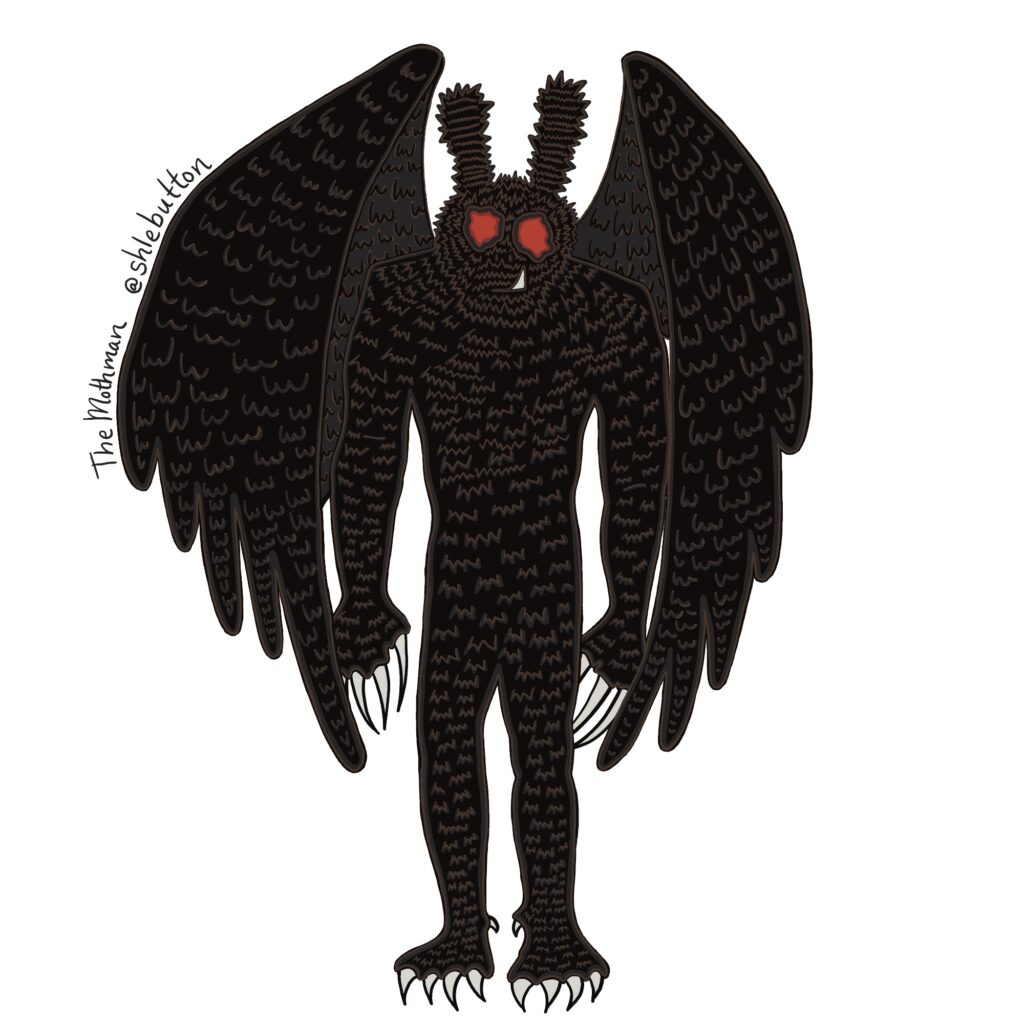 moth man drawing
