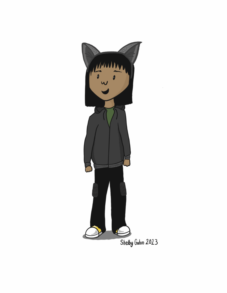 kid with cat ears