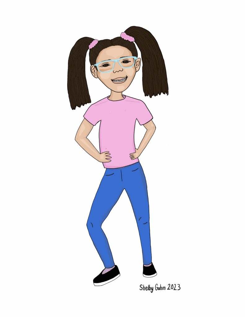 girl with pig tails